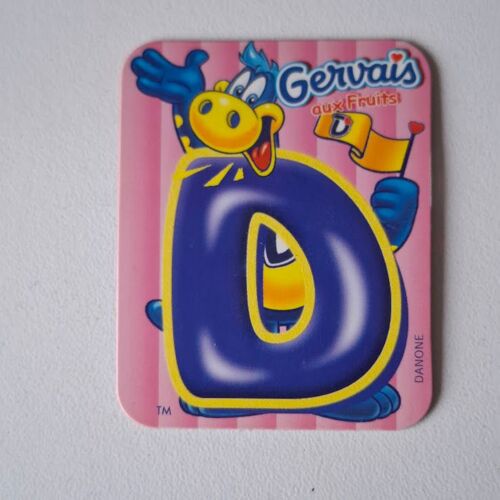 Magnet Gervais Danone Ancienne Série Grosses Lettres En Couleur Lettre D Danonino