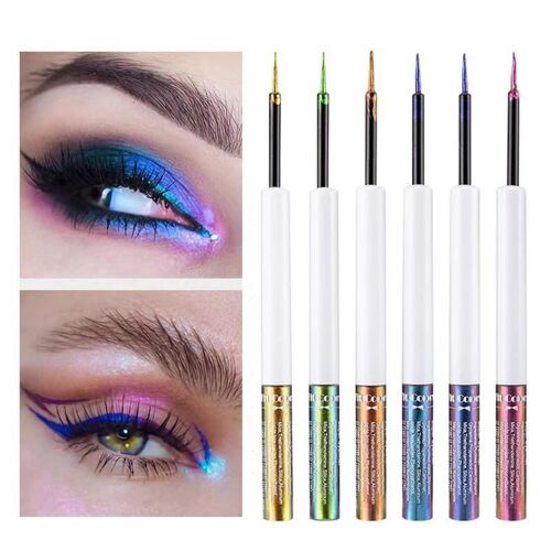 Eyeliner Liquide Coloré, 6 Couleurs, Brillant, Mat, Gel Pour Les Yeux, Pigmenté, Résistant Aux Taches, Maquillage Longue Durée 