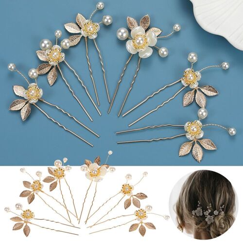 Pinces À Cheveux En Perles Pour Demoiselle D'honneur, 6 Pièces/Ensemble, Épingles À Cheveux Pour Femmes