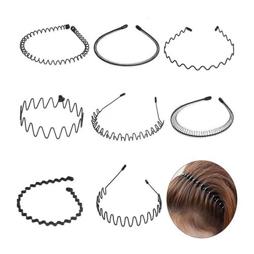 Pince À Cheveux En Métal, 8 Pièces, Unisexe, Serre-Tête, Bandeau De Sport, Mode Simple, Accessoires Pour Cheveux 
