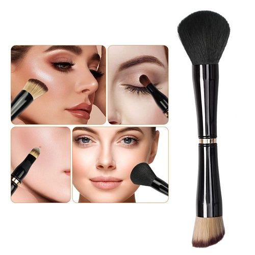 Ensemble De Pinceaux De Maquillage Anti-Cernes, Crème À Double Extrémité, Pour Voyage, 4 En 1 Avec Étui 