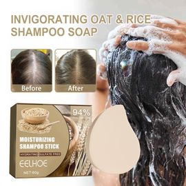 Savon Shampoing À L'avoine De Riz, Peut Également Être Utilisé Comme Gel Douche, Nettoyant Pour Le Visage, Anti-Pelliculaire Et Nourrissant Pour Les Cheveux Et Le Cuir Chevelu 