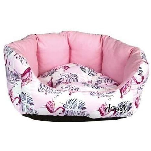 Corbeille Motifs Flamant Rose Pour Chien - T.65 Cm