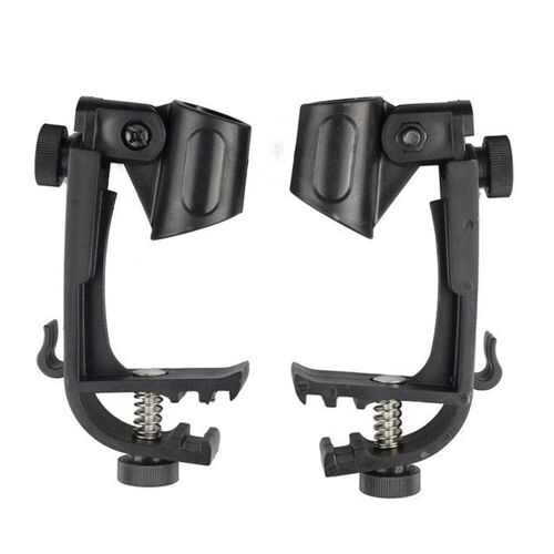 Support De Pince De Microphone M00661 Pour Instrument À Percussion, 2 Pièces, Clip Réglable Sur La Jante Du Tambour, Support De Pince De Microphone Pour Instrument De Percussion, Supports D'outils