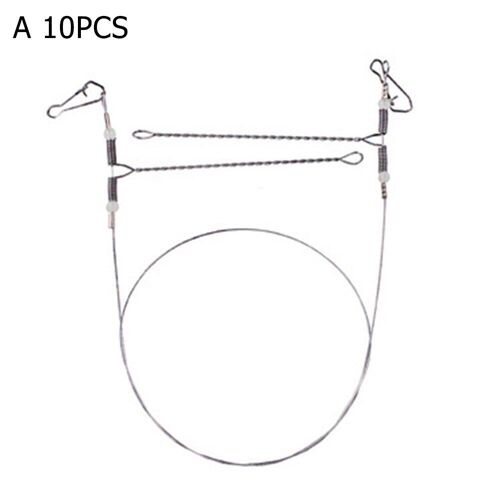 Ligne De Pêche 10x Avec Perles Pivotantes À Pression 50cm 60cm 70cm, Fil De Pêche, Leurre, Crochet, Bras De Goutte, Matériel, Longueur