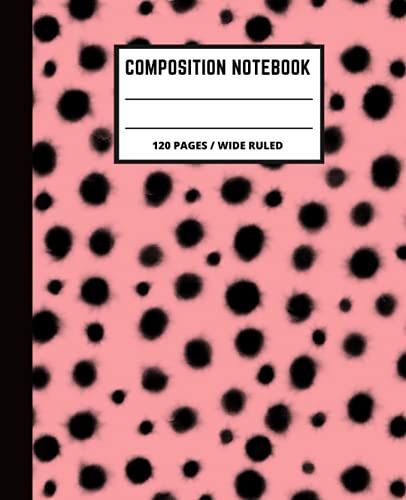 Leopard Composition Notebook: Cute Pink Cheetah Wide Ruled Notebook, Blank Wide Lined Workbook For Girls Boys Kids Teens Students, Leopard Journal, ... School Supplies (7.5x9.25 Inches,120 Pages)