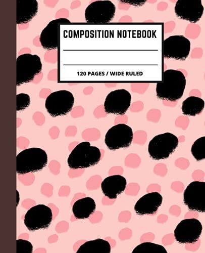 Leopard Composition Notebook: Cute Pink Cheetah Wide Ruled Notebook, Blank Wide Lined Workbook For Girls Boys Kids Teens Students, Leopard Journal, ... School Supplies (7.5x9.25 Inches,120 Pages)