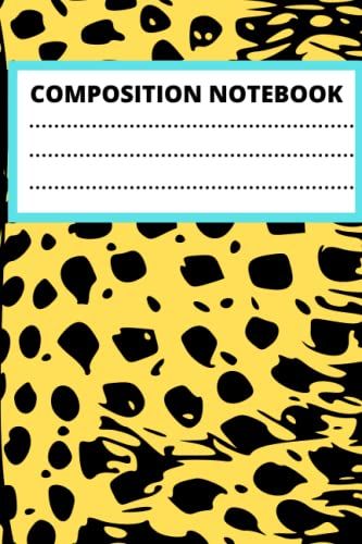 Composition Notebook: Cheetah & Leopard Animal Print ( College Ruled Back To School Notebook For Students, Kids, Teens, Adults & Teachers ) - Cheetah Print Pattern Tie-Dye Blank Lined Book Or Journal