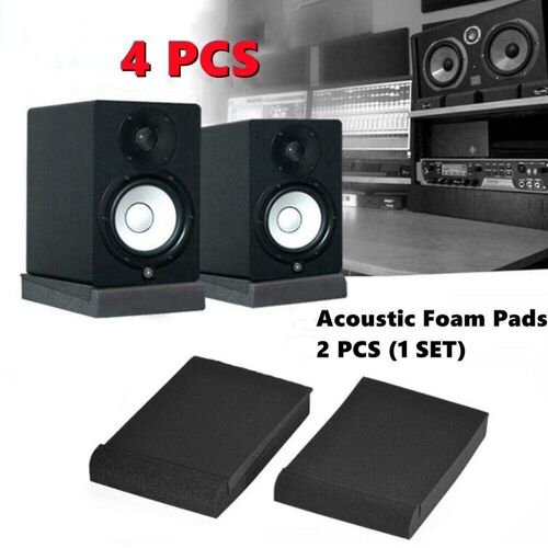 Coussinets d'isolation pour haut-parleur de Studio, 4 pièces, mousse acoustique haute densité pour haut-parleur 5/6 pouces, éponge haute densité