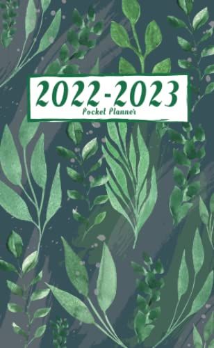 Monthly Pocket Planner (2 Year Small Pocket Planner 2022/2023) | Dark Seaweed Cover Design: Planner Calendar And Schedule Organizer With To-Do List, Goals,Us Holidays... | Perfect Organizer For Purse