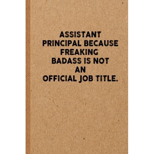 Assistant Principal Because Freaking Badass Is Not An Official Job Title.: 6x9 Lined 108 Pages Funny Notebook | Ruled Unique Diary | Sarcastic Humor ... Santa Gag For Christmas | Appreciation Gift