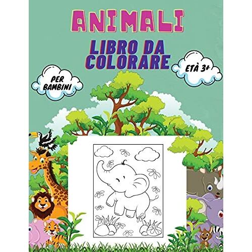 Animali Libro Da Colorare Per Bambini Età 3+