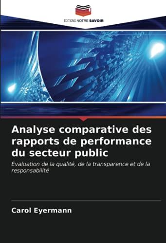 Analyse Comparative Des Rapports De Performance Du Secteur Public