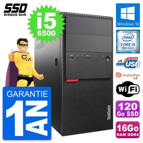 PC Tour Lenovo ThinkCentre M800 Intel i5-6500 RAM 16Go SSD 120Go Windows 10 Wifi
