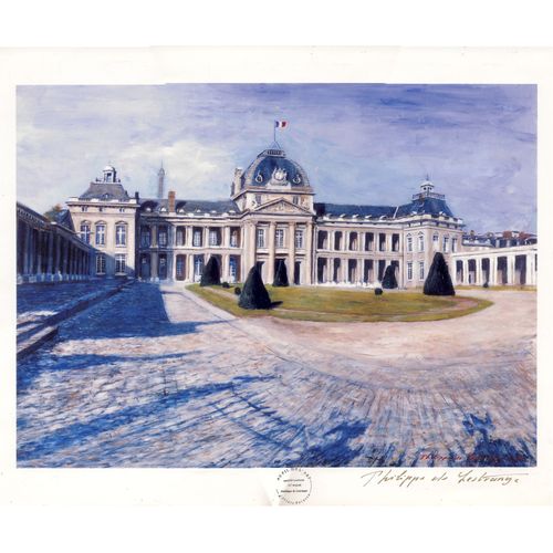 Philippe De Lestrange : Cours D'honneur De L'hôtel Du Gouverneur De L'école Militaire À Paris