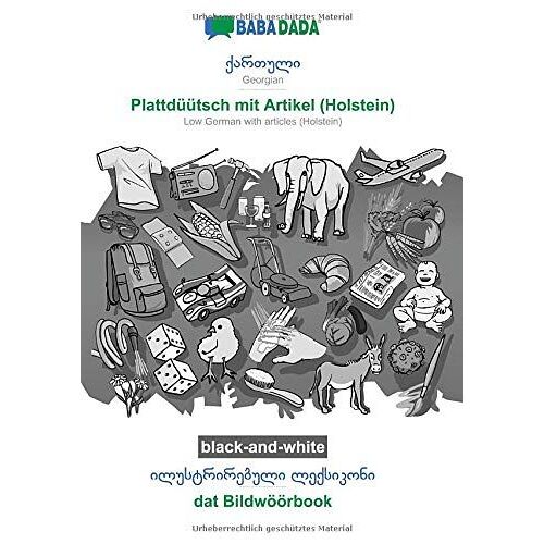 Georgian (In Georgian Script) - Plattdüütsch Mit Artikel (Holstein), Visual Dictionary, Bw