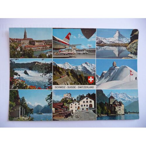 Lot De 2 Cartes Postales (Format 15x21) Représentant Des Sites Typiques De La Suisse Des Années 1970/80
