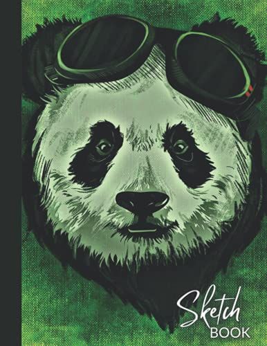 Panda Sketchbook For Kids: Cute Panda Sketchbook For Girls & Boys With Ample Crisp White Pages | Green Cover Vol.4
