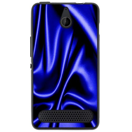 Coque Souple Pour Microsoft Lumia 550 Avec Impression Motifs Soie Drapée Bleu