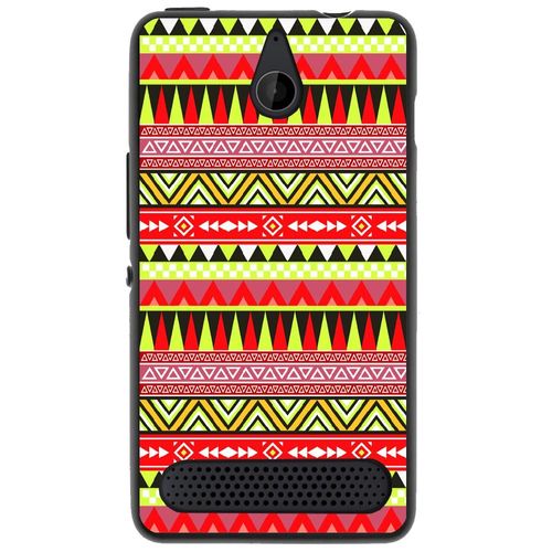 Coque Souple Pour Microsoft Lumia 550 Avec Impression Motifs Aztèque Jaune Et R