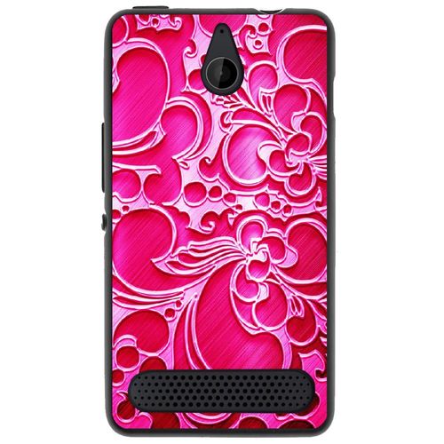 Coque Souple Pour Microsoft Lumia 550 Avec Impression Motifs Arabesque Fushia