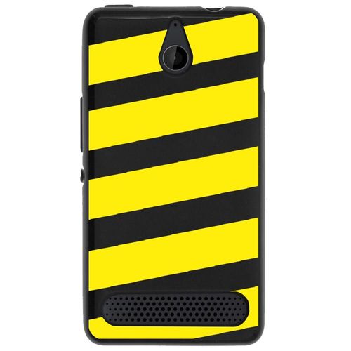 Coque Souple Pour Microsoft Lumia 550 Avec Impression Motifs Bandes Jaunes