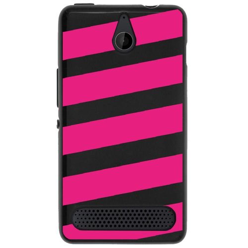 Coque Souple Pour Microsoft Lumia 550 Avec Impression Motifs Bandes Fushias