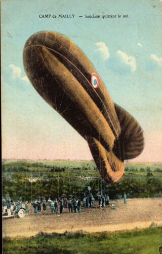 Militaria Cpa - Camp De Mailly - Saucisse Quittant Le Sol