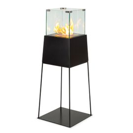 Cheminée à l'éthanol - Blumfeldt Firetower - brûleur de sécurité 250 ml - Durée de combustion 1,5 h - design modern noir