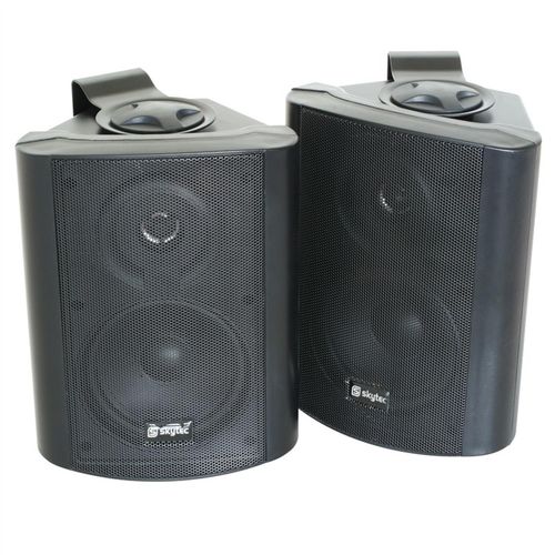 Skytec paire enceintes 2 voies pour mur ou plafond - subwoofer 5" (13cm) - 200w - noir