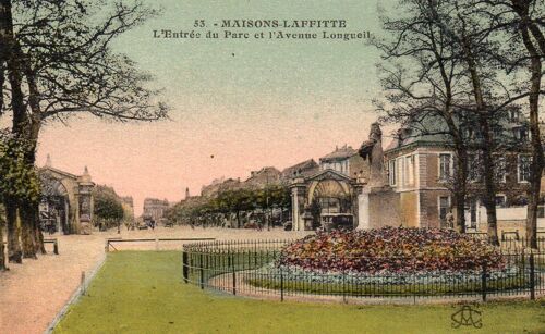 Carte Postale Ancienne  - Maisons Laffitte - L'entrée Du Parc Et L'avenue Longueil