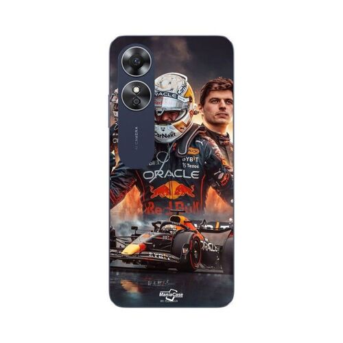 Coque Oppo A17 Max Verstappen F1 Art Wallpaper