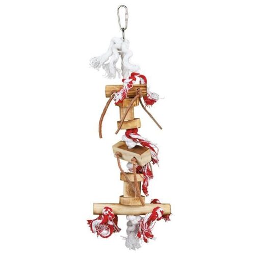 Trixie Jouet En Bois 35cm - Marron Et Rouge - Pour Oiseau