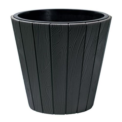 Prosperplast Pot Rond Woode - Ø 488 Mm - Gris Anthracite