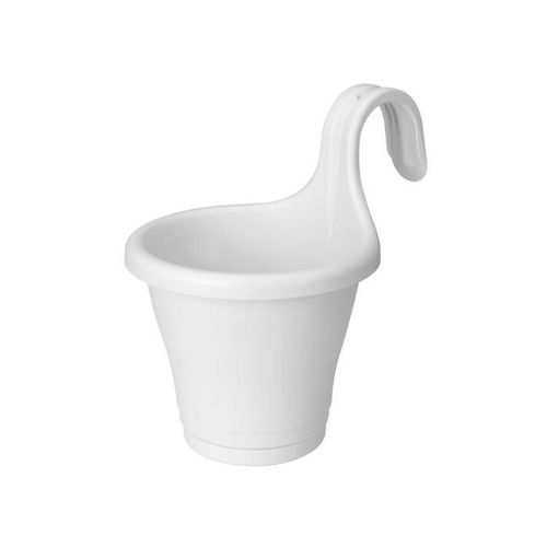 Elho Jardiniere De Balcon Corsica Simple - Blanc - Extérieur & Balcon - L 19,4 X W 27,1 X H 25,9 Cm