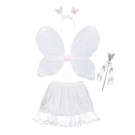 Relaxdays Costume De Fée Pour Enfant, Costume De Papillon, Ailes De Fée, Baguette Magique