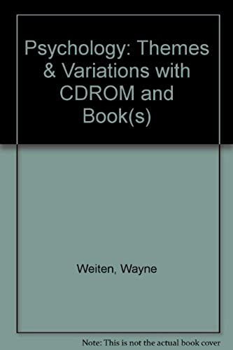 Psychology: Themes & Variations With Cdrom And Book(S)