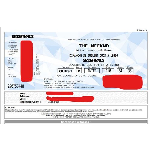 Concert The Weeknd Stade De France 30 Juillet 2023