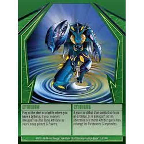 Carte Bakugan Battle Brawlers - Lythirus - Ba1137 Ab Sm Gbl - 2009 Sega Toys/Spin Master - 41/48c - 9,5x7 Cm