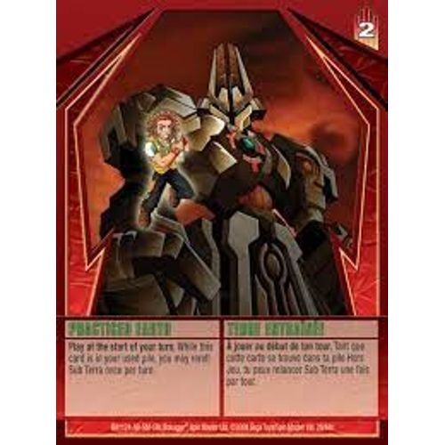 Carte Bakugan Battle Brawlers - Practiced Earth - Terre Entraînée - Ba1124 Ab Sm Gbl - 2009 Sega Toys/Spin Master - 28/48c - 9,5x7 Cm