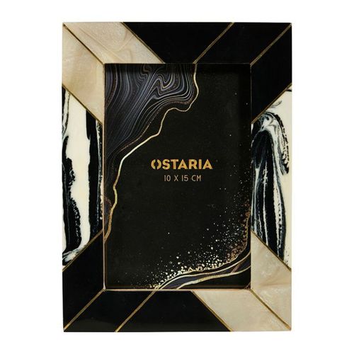 Cadre marbré noir et blanc Ostaria