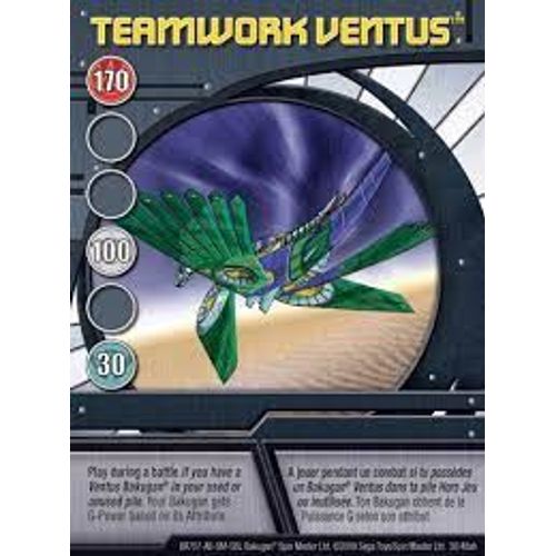 Carte Bakugan Brawlers - Teamwork Ventus - Ba757 Ab Sm Gbl - 2009 Sega Toys/Spin Master - 13/18mcd - 9,5x7 Cm