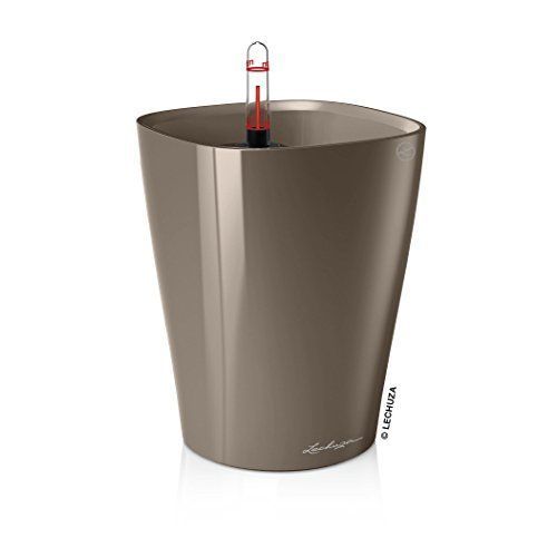 Pot De Table Deltini - Kit Complet, Taupe Brillant Ø 14 X 18 Cm