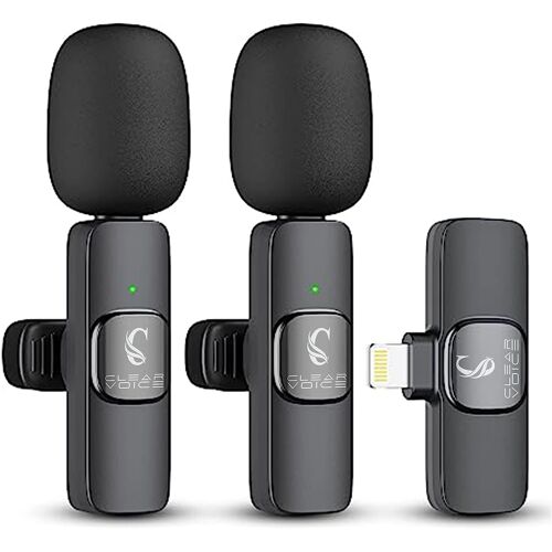 Microphone Cravate sans fil Double pour Smartphone Ios plug and play, Enregistrement video, TIKTOK, YOUTUBE, Lavalier Professionnel
