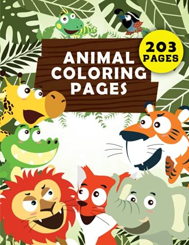 Animal Coloring Pages:Coloring Book With Fun, Easy, And Relaxing Coloring Pages For Animal Lovers
