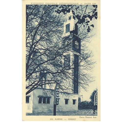 Exposition Coloniale Internationale Paris 1931 Minaret Algerie 153 Montaland