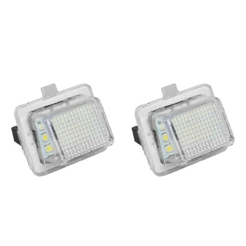 Lampe De Plaque D'immatriculation De Voiture Pour W204 / W212 / W216 / W221 / W207 18 Led Blanc Feux D'étiquette De Licence Arrière 2pcs