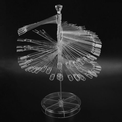 120 Pcs Faux Nail Practic Tips Sticks Display Stand Spiral Display Shelf Pour Uv Gel Nail Polish Co 