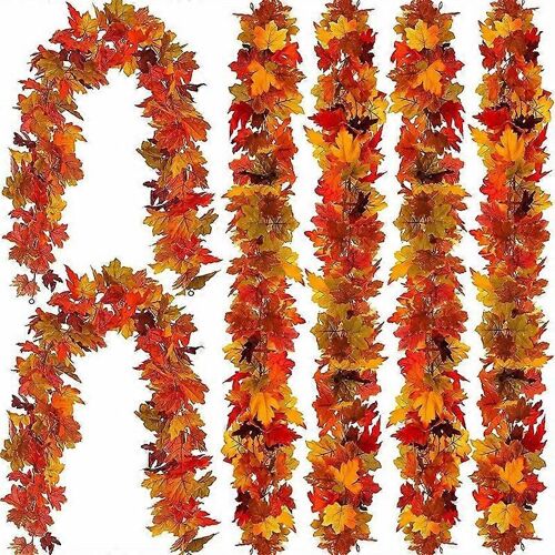 2M artificiel d'automne feuille d'érable guirlande fausses plantes automne décor feuilles vigne pour thanksgiving Halloween festivals mariage decora