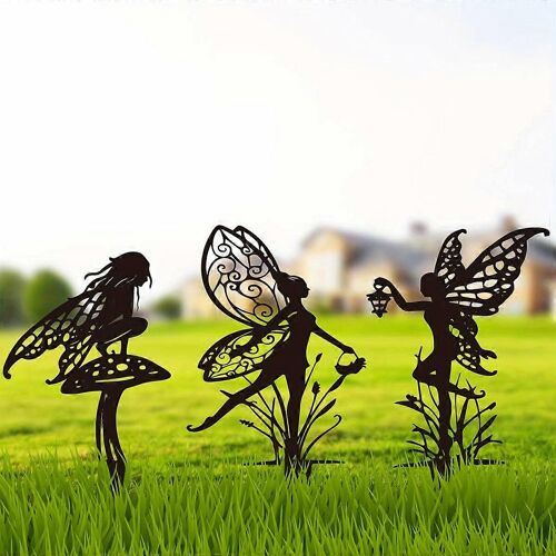 Décor extérieur en métal de fée de jardin pour votre patio et votre pelouse